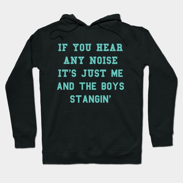 If You Hear Any Noise It's Just Me And The Boys Stangin' Hoodie by Every Hornets Boxscore